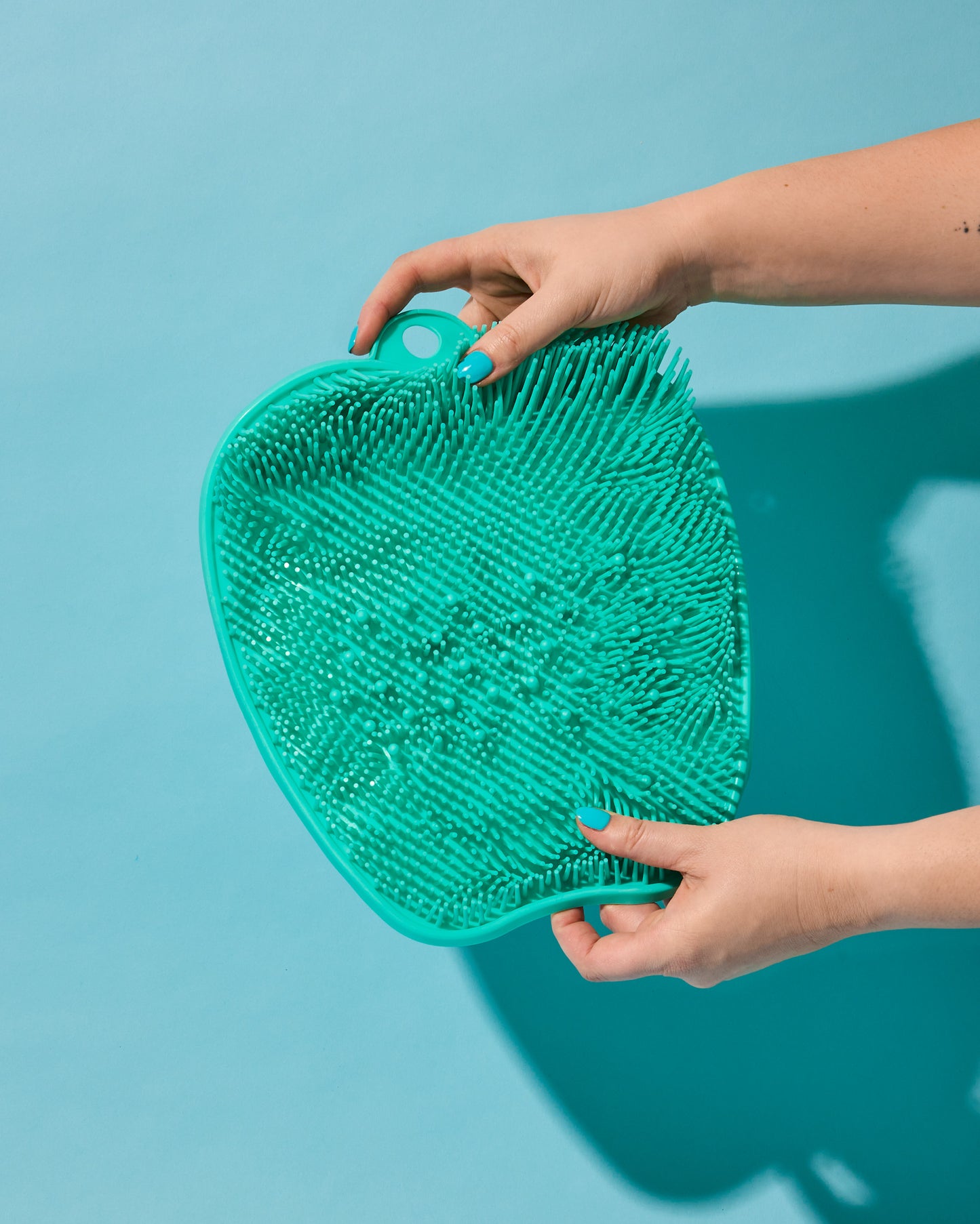 Non slip shower foot scrubber designed for daily foot care